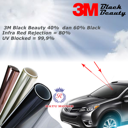 Kaca Film 3M BLACK BEAUTY Full Depan