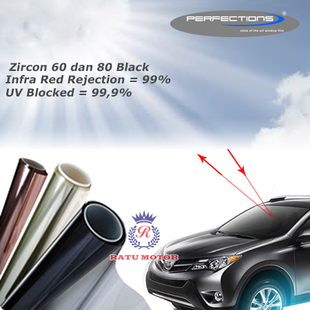 Kaca Film Perfection ZIRCON 60 (60%) & 80 (80%) Samping Belakang (SKKB)