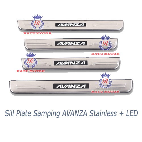Sill Plate Samping All New AVANZA 2012-2018 Stainless+ LED