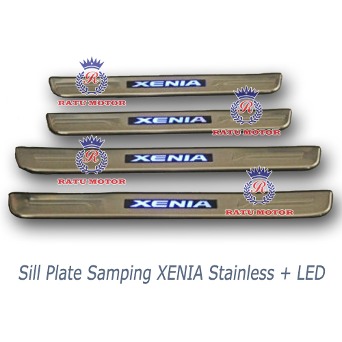 Sill Plate Samping All New XENIA 2012-2015 Stainless + LED