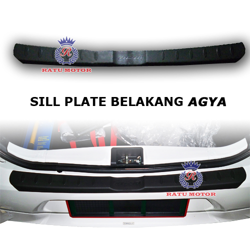 Sill Plate Belakang AGYA 2013-2016 Plastik Hitam