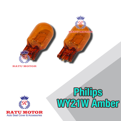 Bohlam PHILIPS WY21W 12V Amber (Orange) Tancap Besar Kaki 1 (@ 2 Pcs)