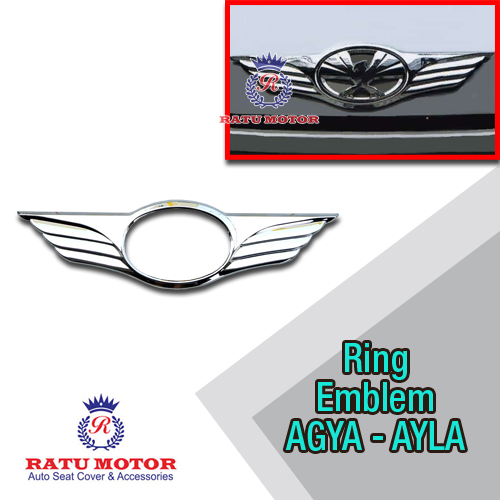 Ring Logo / Wing Depan AGYA 2013-2016 Chrome