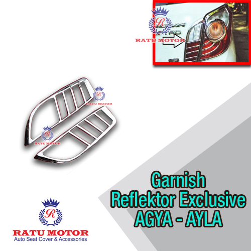 Garnish Reflektor Stoplamp AGYA 2013-2016  Model Exclusive Chrome