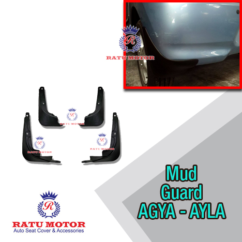 Mud Guard (Karpet Roda) AYLA 2013-2016 Plastik Hitam (Not for Bodykit model)