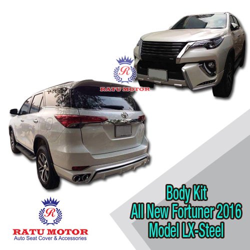 BodyKit All New FORTUNER 2016-2017 Non TRD Model LX-STEEL + Lampu DRL (2 Sisi)