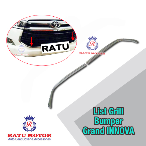 List Grill Bumper Depan Grand INNOVA 2014-2015 CHrome