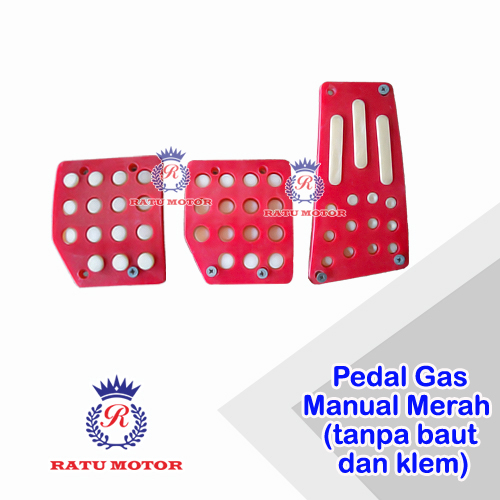 Pedal Gas Manual Merah (Baut dan Klem tidak lengkap)