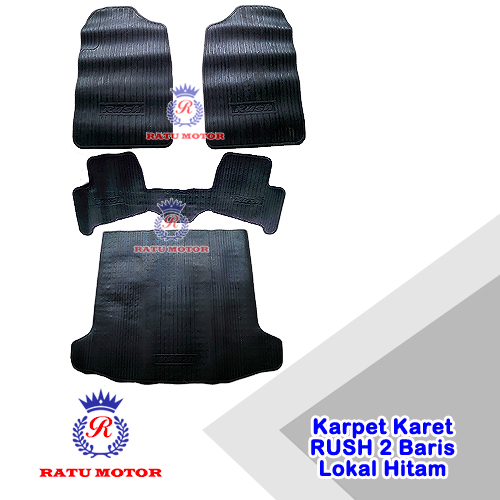 Karpet Karet set RUSH 2006-2016 2 Baris Lokal Hitam (Lengkap Bagasi)