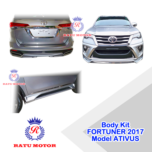 BodyKit All New FORTUNER 2016-2018 Non TRD Model ATIVUS Plastik + Lampu DRL (4 Sisi)