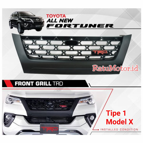 Grill Depan All New FORTUNER 2016-2018 TRD Model X (Tipe 1)