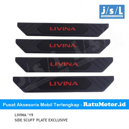 Sill Plate Samping All New LIVINA 2019-2020 model Exclusive Hitam Huruf Merah