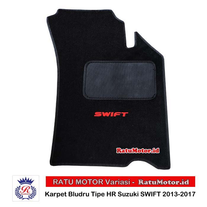 Karpet Bludru Tipe HR - Suzuki SWIFT 2013-2017 Kabin saja + LOGO