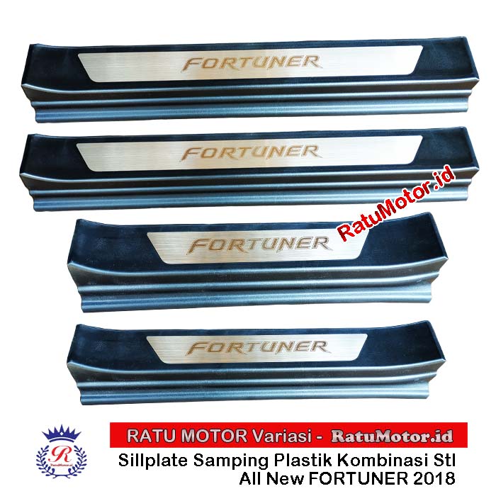 Sill Plate Samping All New FORTUNER 2018 Plastik Kombinasi Stainless