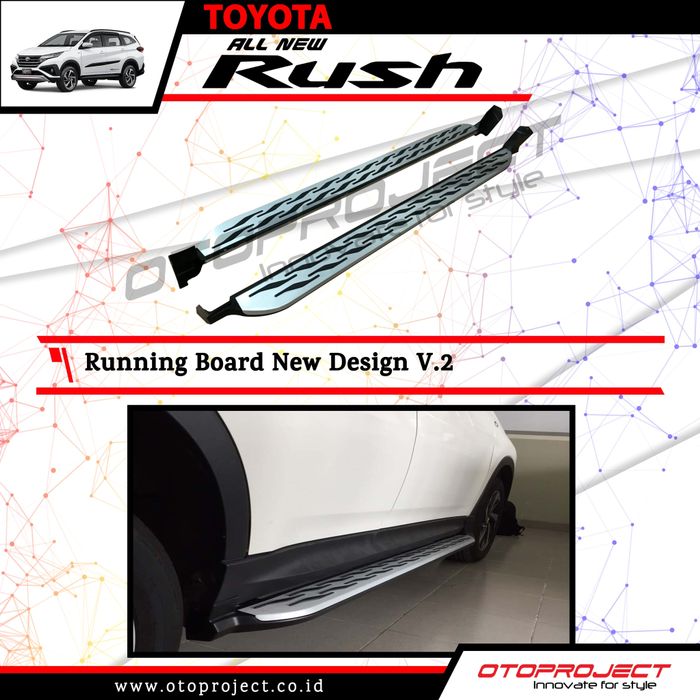 FOOTSTEP Running Board V2 RUSH 2019 - Foot Step Pijakan Samping