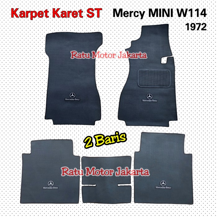 Karpet Karet Tipe ST Mercedes Benz Mini W114 W115 1970 - Karpet Mercy TANPA BAGASI