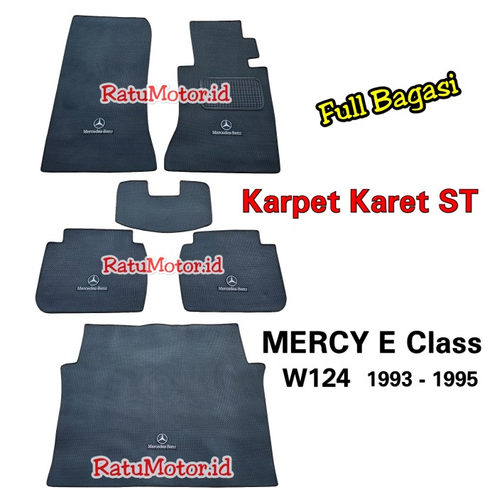 Karpet Karet Tipe ST Mercedes Benz E320 1995 W124 - Karpet Mercy FULL BAGASI 