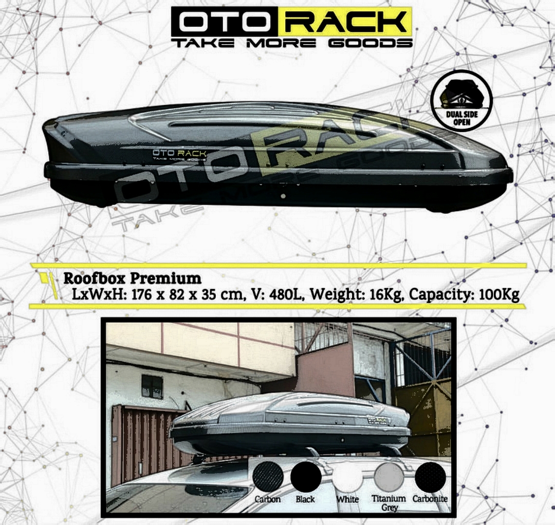 OTORACK Roof Box tipe PREMIUM Kapasitas 450L Rak Bagasi RoofBox