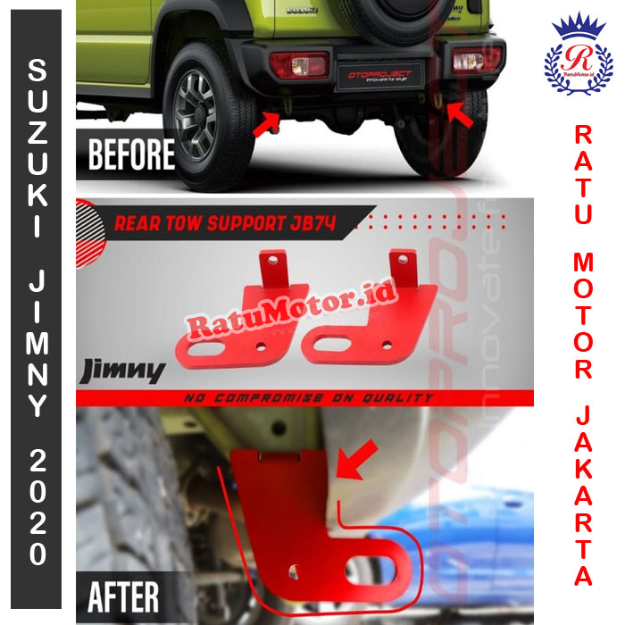Tarikan Towing Belakang Suzuki JIMNY 2019 - Rear Tow Support Red JB74